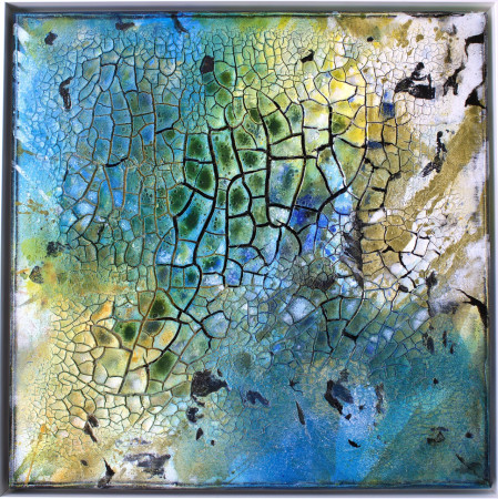 SC 217.....40x40x2cm....mixed media on canvas